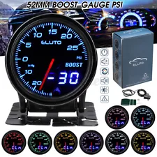 2'' 52mm Digital & Pointer 10 Color LED Car Turbo Boost Gauge Psi Pressure Meter (For: More than one vehicle)