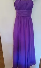 Formal Floor Length Dress, purple, strapless, bust 32, waist 25, hips 36 (M)