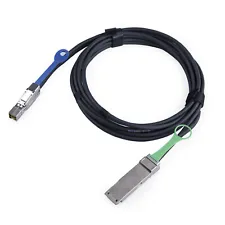 12G External SAS Cable QSFP to SFF-8644 Hybrid HD 30AWG 3 Meters