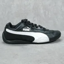 Puma Speedcat Shield Driving Shoes Mens 9.5 Black Leather Lace Up Casual