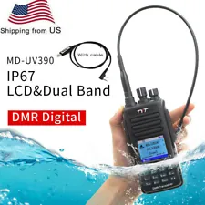 TYT MD-UV390 IP67 DMR Digital Radio UHF VHF Dual Band Walkie Talkie + USB cable