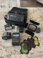 Flashpoint eVOLV 200 R2 Pocket Flash Kit w/ Barn Door & 4 Lenses