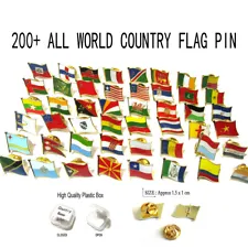 200+ COUNTRY National Country Flag Lapel Pin Badge Brooches Metal with Box