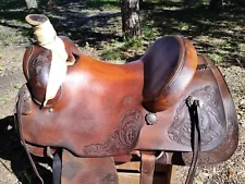 15.5" James Norris Ranch Roping Saddle