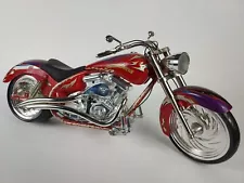 Arlen Ness Iron Legends Custom Motorcycles 1/6 Scale Red and Purple Chopper