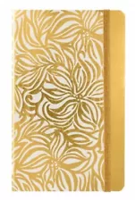 Lilly Pulitzer Journal Lined Sheets W/Gold-tone Elastic Closure Swirling Floral