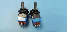 2pcs APEM Toggle Switch Mil Spec ON ON or ON OFF DPDT Toggle Switch