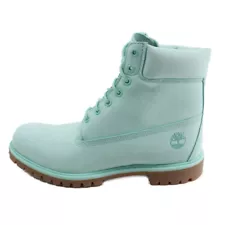 Timberland 50th Anniversary 6-Inch Premium Waterproof Boots Lace Up Light Blue