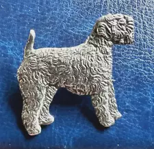 Vintage Sterling Silver Kerry Blue Or Wheaten Terrier Dog Brooch