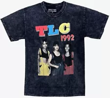 TLC R&B Music Band Unisex T-Shirt 1992 Mineral Acid Distressed Vintage Wash Tee