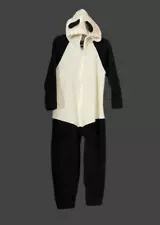 Lands End Panda Halloween Costume Kids Size 5 One Piece Jumpsuit w Hood Mittens