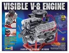 Revell Visible V-8 Engine Model Kit 1:4 Scale 85-8883 See-Through Hand-Crank