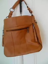 Large leather shoulder strap purse with cross body strap