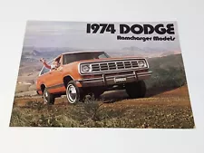 Vintage 1974 Dodge Ramcharger Models Sales Brochure Fold Out