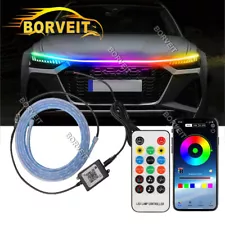 For Honda Civic RGB Car Hood LED Light Strip Flexible Lamp Dynamic Scan Start Up (For: 1999 Chevrolet Express 1500)