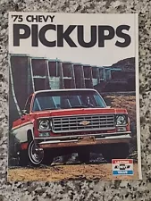 1975 Chevrolet pickup truck Silverado C10 C20 K10 K20 sales brochure 14 pg