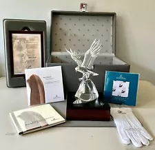 1995 Limited Edition Swarovski Silver Crystal Eagle w/Original Box & Accesories