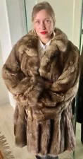 Revillon Russian Sable Fur Coat Mid Length Soft Generous Depth Silvery Rare Exc.