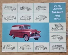 1956 Chevrolet Task Force Panel Truck Sales Brochure 1508 3105 3106 3116 3805