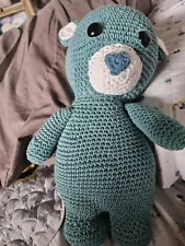 Hand Crafted Teddy Bear 16” Length,X7" - Made To Order. You Pick Colors Custom