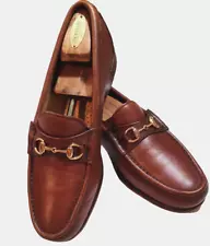 Alden Cape Cod Collection Men's 10.5D Leather Loafers Moccasin Horsebit Cognac