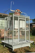 EXTRA LARGE Parrot Cage For Macaw Cockatoo African Grey Amazon 32"W x 23" x 66"H