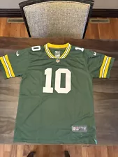 Jordan Love #10 Jersey Men’s Large Stitched Green Bay Packers Green NWT QB