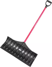 27″ Poly Snow Pusher with Fiberglass Handle and Poly D-Grip