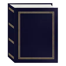 Pioneer Photo Albums A4-100 Navy Blue Photo Album, 100 Pockets 4"x6"