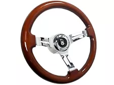 60-73 All VW Volkswagen Beetle Bug Mahogany and Billet Steering Wheel 14" (For: Volkswagen)