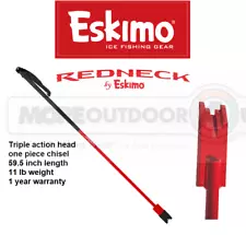 CH11 Redneck Eskimo Ice Fishing Heavy Duty Grip Handle Ice Spud Bar Chisel