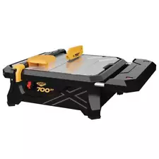 QEP Wet Tile Saw 7"-Blade Diamond Grit Adjustable Wheel 3/4-HP Table Extension