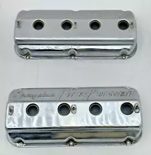 1957 1958 Chrysler Hemi Fire Power Valve Covers 392 Mopar Nice Original Finish