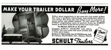 1937 SCHULT Travel Trailer Homes Vintage Print Ad