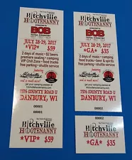 Printed Event Tickets - 1000 Custom Concert Raffle, Full Color, Numbered w/ Stub