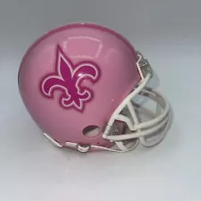 New Orleans Saints Riddell Mini Helmet Race For The Cure Pink Breast Cancer HTF