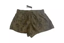 NWT James Perse Women Olive Green Palm Trees Cover Up Shorts Sz 1 Italy $225