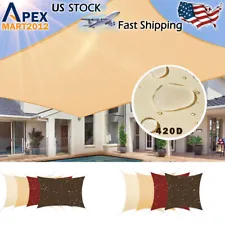 Waterproof Shade Sail Patio Awning Outdoor Garden Pool Sun Canopy Shelter Cover