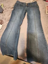 Vintage Bell Bottom/ Wide Leg Jeans Juniors Size 9 Low Rise