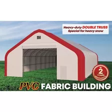 NEW 30x60x20 Double Truss 18oz PVC Fabric Storage Building Shelter Hoop Barn