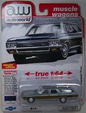 Auto World Muscle Wagons Rel 4 Ver B 1970 Chevy Kingswood Estate RAW CHASE