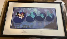 Disney Haunted Mansion Beware of Hitchhiking Ghosts Mickey Autograph Sericel Cel