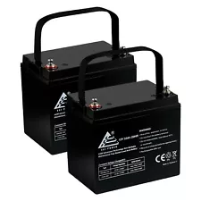 2 pack | 12V 33Ah SLA Replacement Batteries for Pride Mobility Jazzy Select