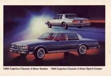 1984 CAPRICE CLASSIC 4-DOOR SEDAN AND 2-DOOR SPORT COUPE 1985