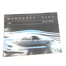 1981 MERCEDES BENZ 300SD & 380SEL DEALERSHIP SALES BROCHURE SPECIFICATIONS