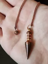 Bronze Metal Copper Spiritual Point Pendulum for Divination Healing