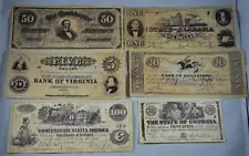 Americana Civil War Confederate Money Replica Set #1