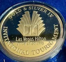 Las Vegas Hilton Gold And Silver Invitational Tournament 4oz Coin 1995 Very Rare