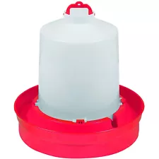 Little Giant DBW2 Poultry Waterer for Chickens & Birds, Red, 2 Gallon (Used)