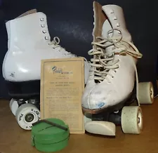 1970s Riedell Skating Boots (Roller Skates) Women's 'White All American, size 7